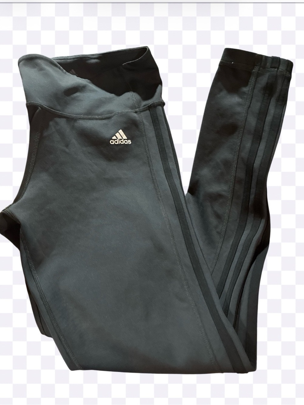 Adidas Climalite Athletic Training Tights Black/gray  3-Stripe Women's Large